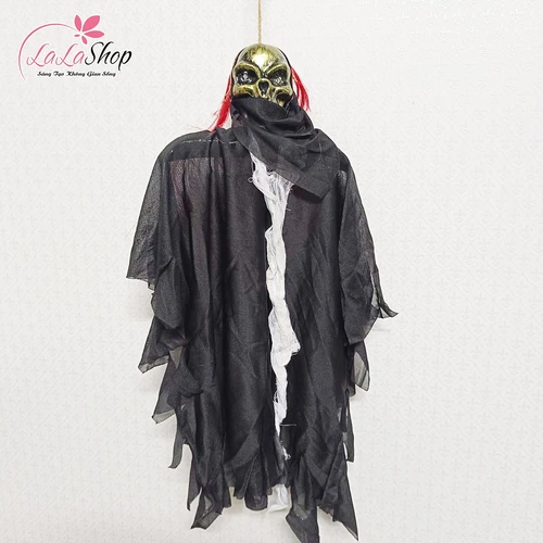 Đồ treo trang trí Halloween Bóng Ma Đáng Sợ Có Đèn Led Và Tiếng Cười