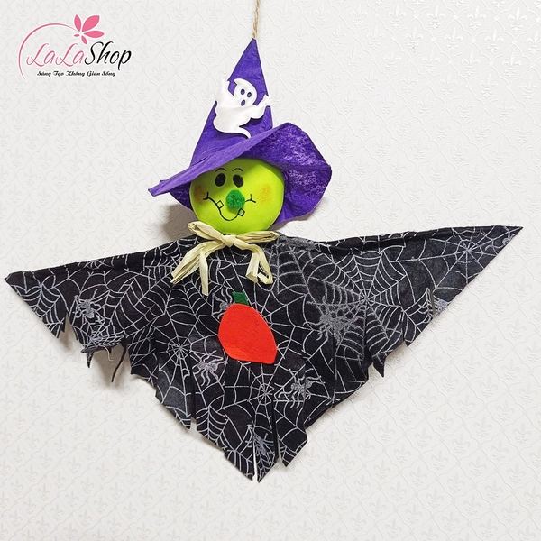 Đồ treo trang trí Halloween Bóng Ma Đội Nón Phù Thủy Vui Nhộn
