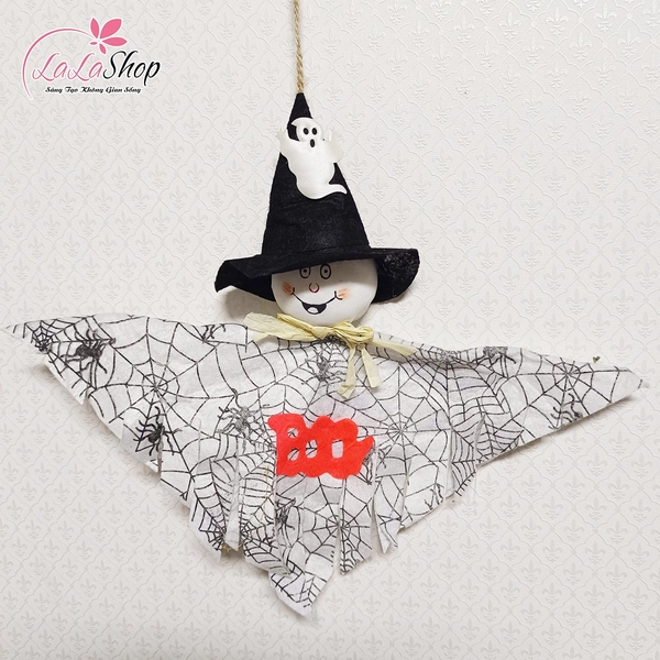 Đồ treo trang trí Halloween Bóng Ma Đội Nón Phù Thủy Vui Nhộn