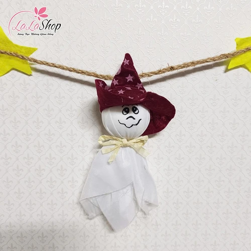 Đồ treo trang trí Halloween Dây Treo Bù Nhìn Phù Thủy Dài 1m