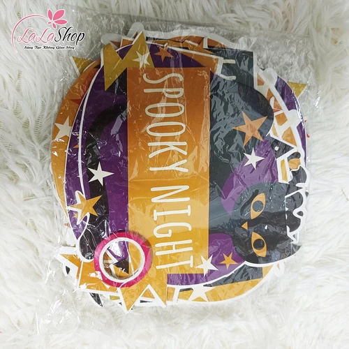 Đồ treo trang trí Halloween Set 8 Tấm Dây Treo Happy Halloween