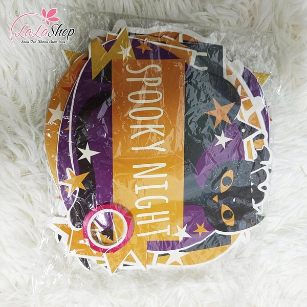 Đồ treo trang trí Halloween Set Dây Treo 8 Hình Happy Halloween