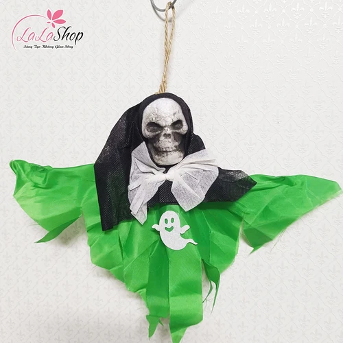 Đồ treo trang trí Halloween Ma Đầu Lâu Cánh Dơi Đáng Sợ