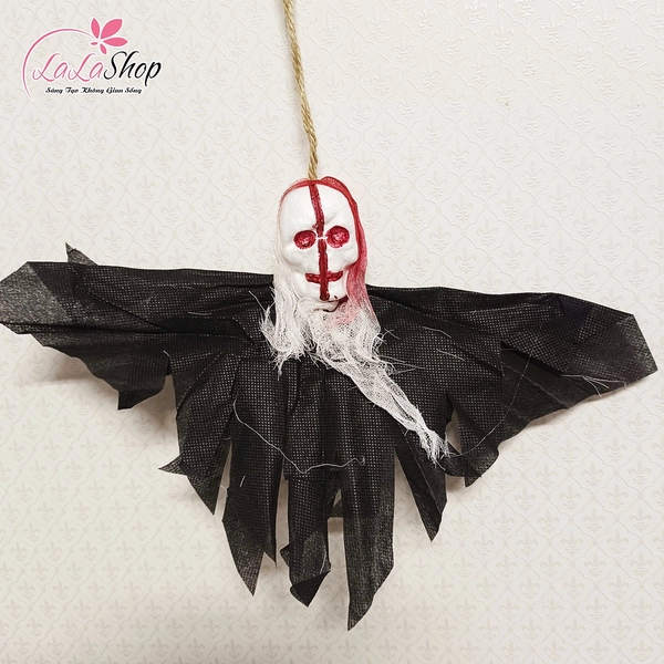 Đồ treo trang trí Halloween Ma Đầu Lâu Cánh Dơi Đáng Sợ