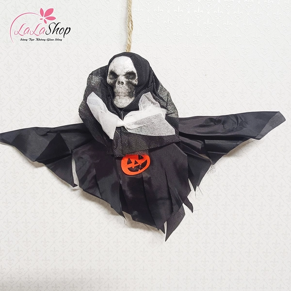 Đồ treo trang trí Halloween Ma Đầu Lâu Cánh Dơi Đáng Sợ