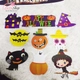 Đồ treo trang trí Halloween Set Dây Treo 9 Hình Bí Ngô Ma Quái Và Cô Bé Phù Thủy