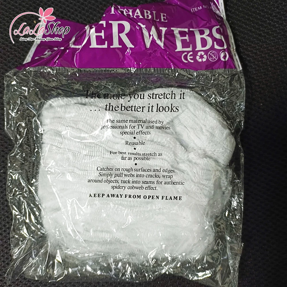 Phụ Kiện Trang Trí Halloween Tơ Nhện Và Cặp Nhện Đen