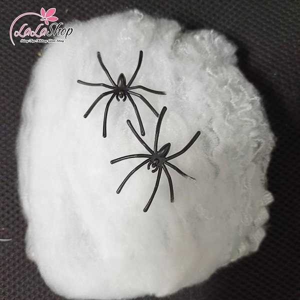 Phụ Kiện Trang Trí Halloween Tơ Nhện Và Cặp Nhện Đen