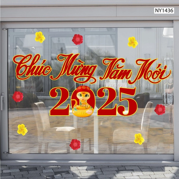 Decal Trang Trí Tết Ất Tỵ 2025