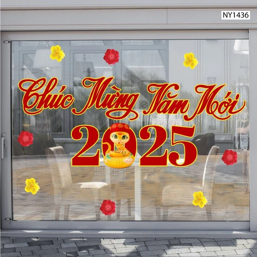 Decal Trang Trí Tết Ất Tỵ 2025