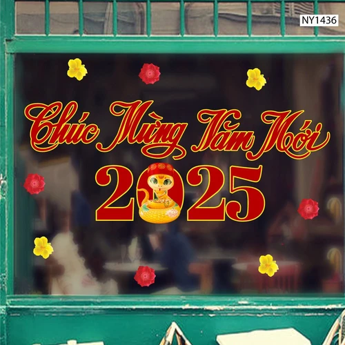 Decal Trang Trí Tết Ất Tỵ 2025
