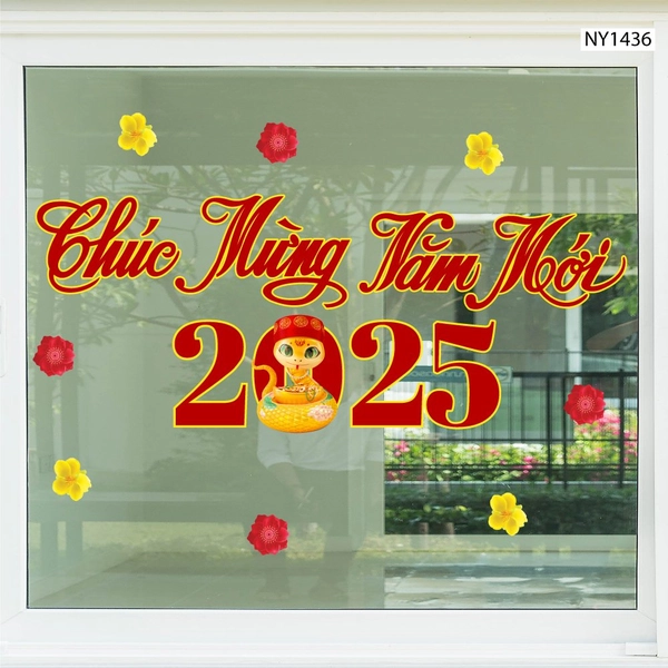 Decal Trang Trí Tết Ất Tỵ 2025