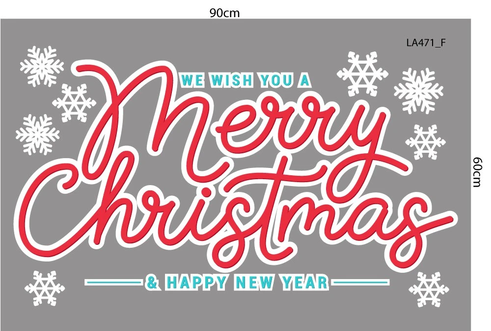 Combo Decal Trang Trí Noel Merry Chistmas Người Tuyết Và Những Người Bạn