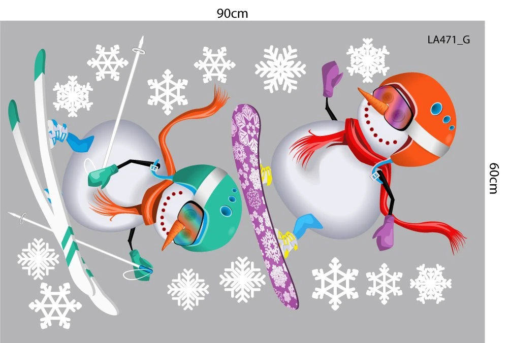 Combo Decal Trang Trí Noel Merry Chistmas Người Tuyết Và Những Người Bạn