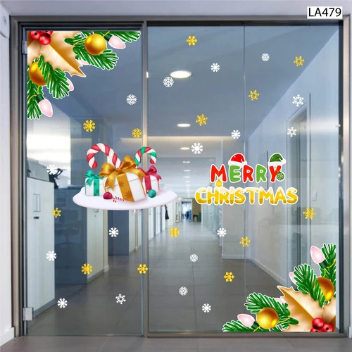 Combo Decal Trang Trí Noel Merry Chistmas Và Những Hộp Quà Sắc Màu