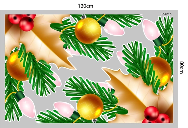 Combo Decal Trang Trí Noel Merry Christmas Và Những Hộp Quà Sắc Màu