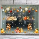 Combo Decal Trang Trí Noel Merry Christmas Đôi Tuần Lộc Vàng Và Kẹo Giáng Sinh