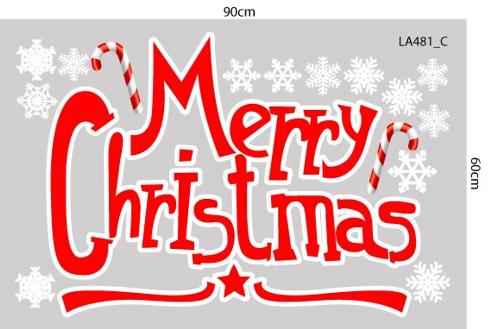 Combo Decal Trang Trí Noel Hộp Quà Quả Châu Lấp Lánh Và Ông Già Noel