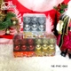 Hộp châu 6cm 12 quả và 6 hộp quà nhiều màu trang trí noel