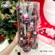 Hộp 24 quả châu 6cm đa sắc màu họa tiết giáng sinh trang trí cây thông