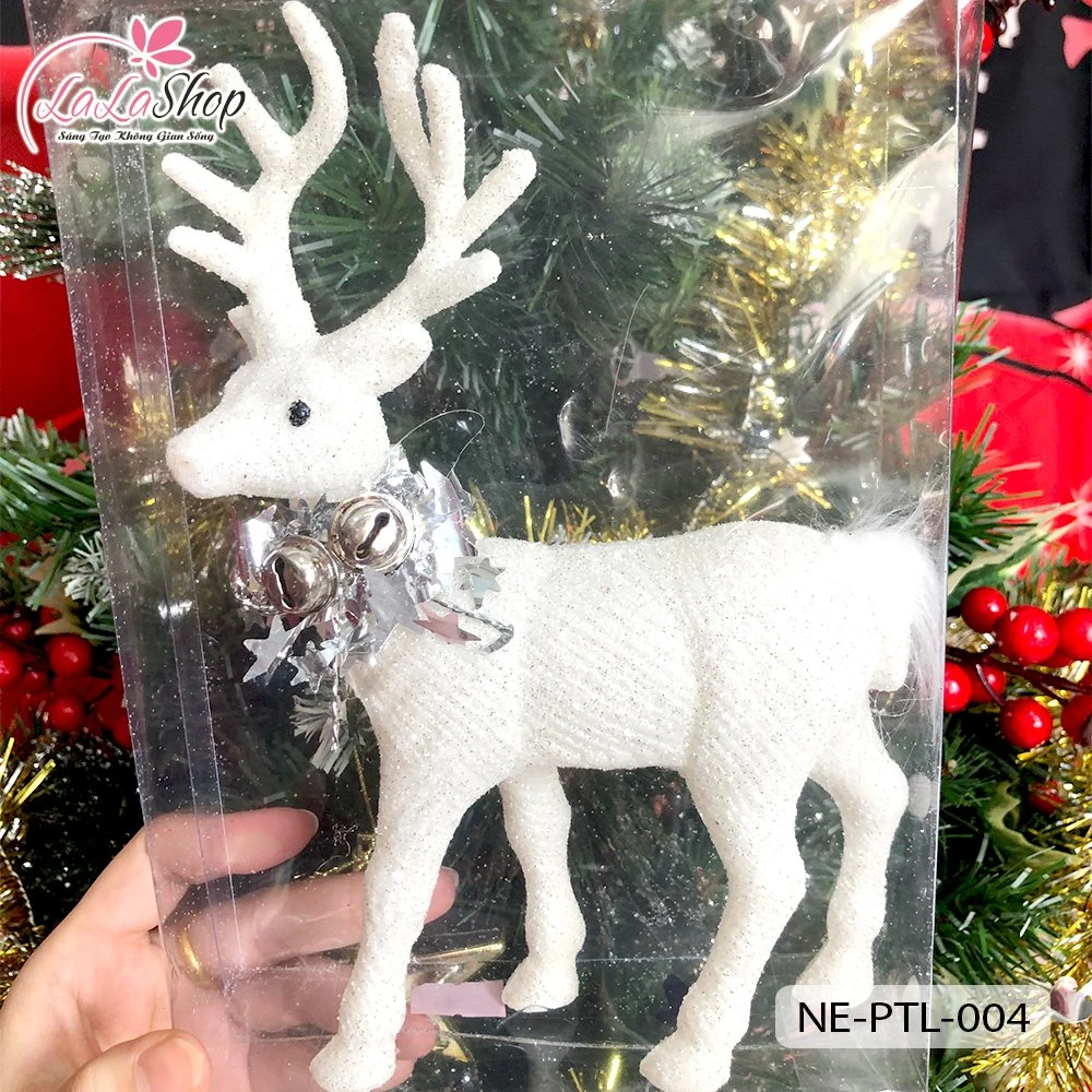 Tuần lộc trắng treo trang trí noel