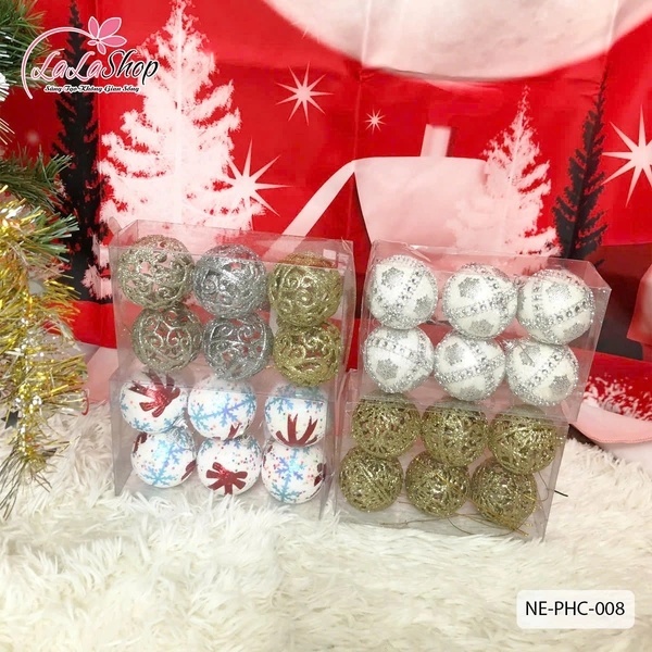 Hộp 6 quả châu 6cm họa tiết xinh xắn nhiều mẫu (giao ngẫu nhiên)