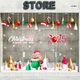 Combo Decal Trang Trí Noel Ông Già Noel Mang Túi Quà Và Những Cây Thông Sắc Màu