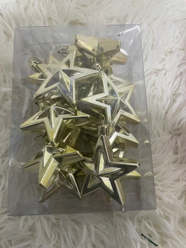 Hộp 12 ngôi sao nhiều màu Lung linh 6cm trang trí noel