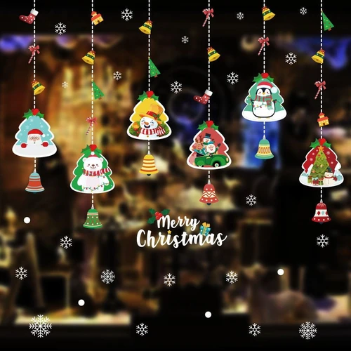 Decal tĩnh điện 2 mặt trang trí noel Dây Chuông Giáng Sinh