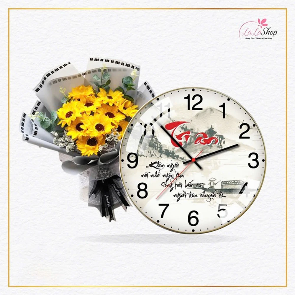 Combo đồng hồ kèm hoa sáp thơm cao cấp mẫu 4