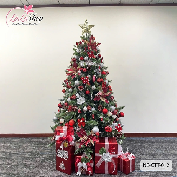 Cây Thông Noel 1m8 kèm phụ kiện trang trí mẫu 11