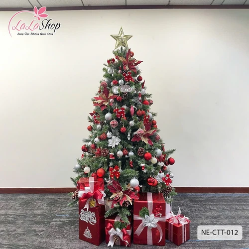 Cây Thông Noel 1m8 kèm phụ kiện trang trí mẫu 11