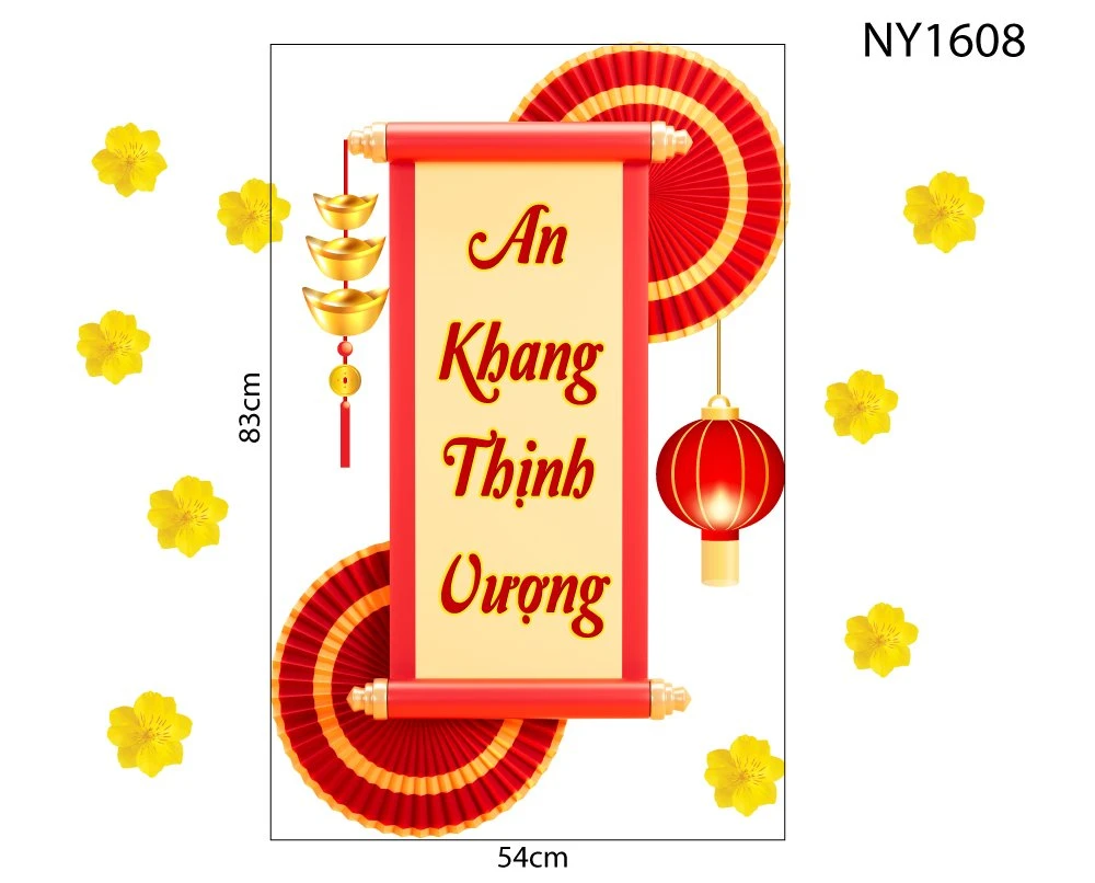 Decal Trang Trí Tết An Khang Thịnh Vượng