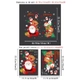 Decal tĩnh điện 2 mặt trang trí noel Ông Già Noel và Những Người Bạn Đi Phát Quà