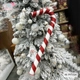 Kẹo cây Dài 60cm bản rộng 5cm trang trí noel