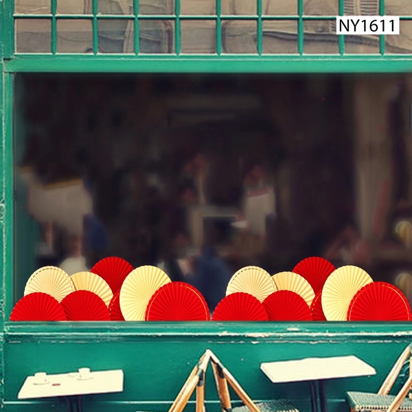 Decal Trang Trí Tết cánh quạt góc chân tường