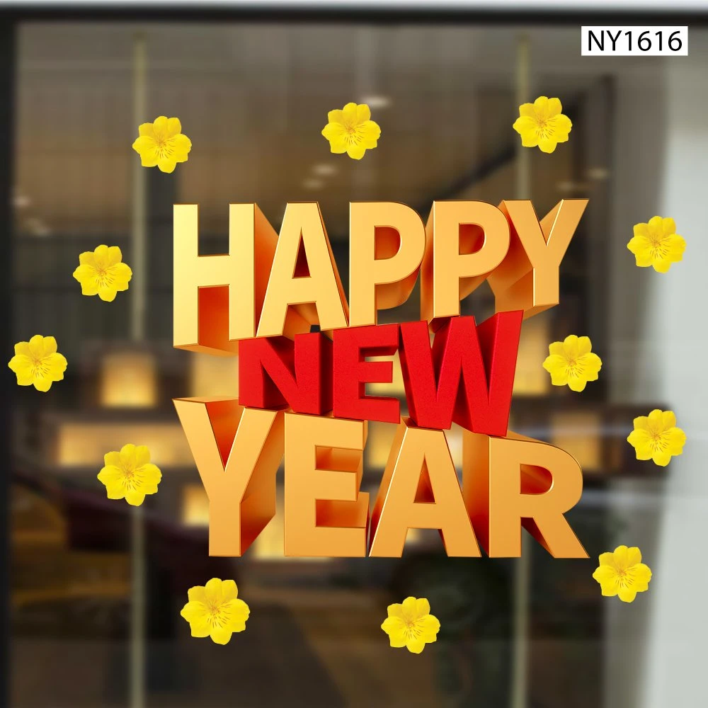 Decal Trang Trí Tết Happy New Year