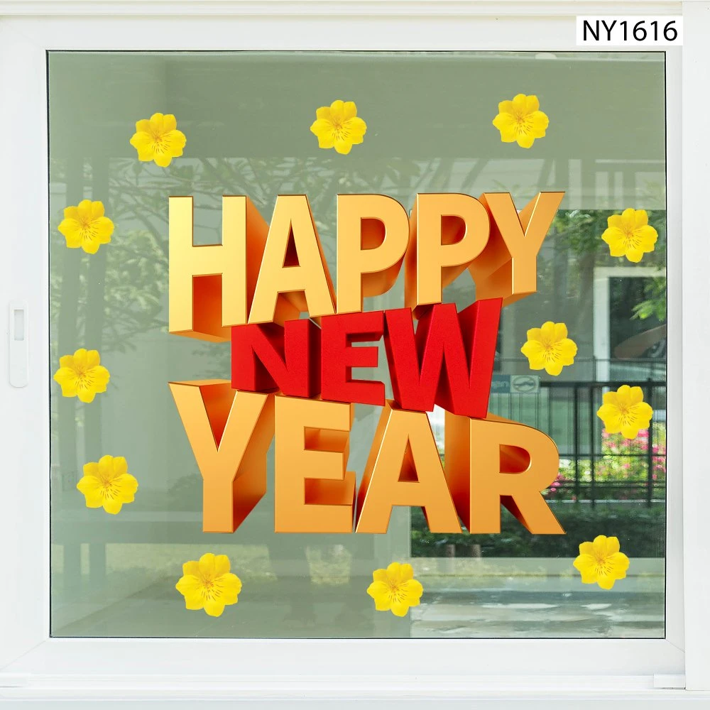Decal Trang Trí Tết Happy New Year