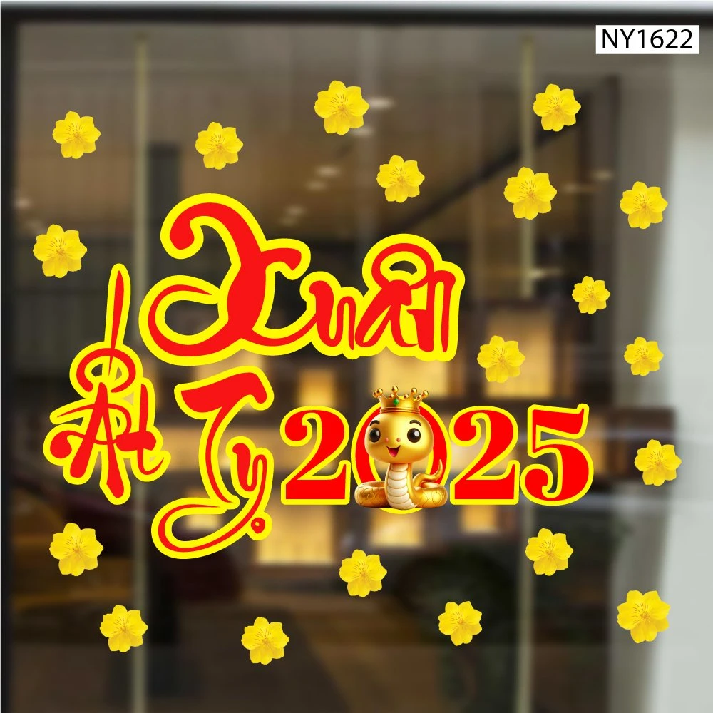 Decal Trang Trí Tết chào mừng xuân Ất Tỵ 2025
