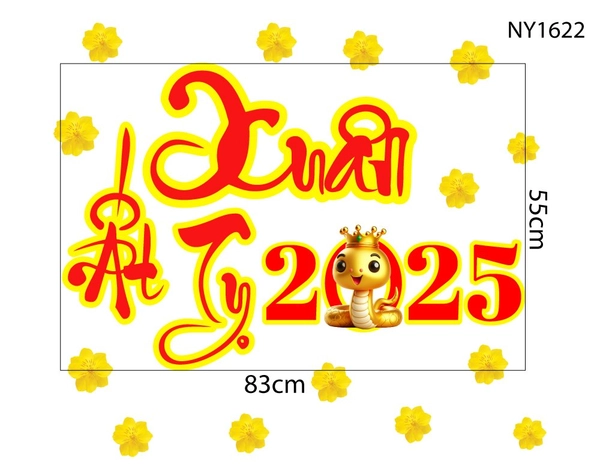 Decal Trang Trí Tết chào mừng xuân Ất Tỵ 2025