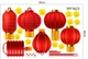 Decal Trang Trí Tết lồng đèn đỏ