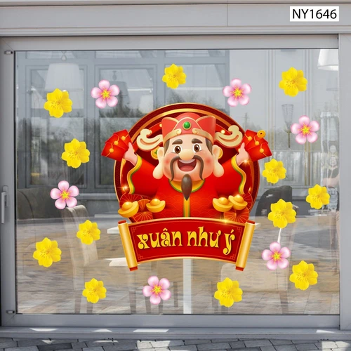 Decal Trang Trí Tết Xuân Như Ý