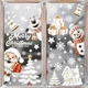 Combo 10 Tấm Decal Tĩnh Điện 2 Mặt Trang Trí Ông Già Noel Và Thành Phố Tuyết Trắng