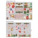 Combo 9 Tấm Decal Tĩnh Điện 2 Mặt Trang Trí Dây Treo Ông Già Noel Và Thành Phố Sắc Màu