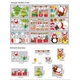 Combo 9 Tấm Decal Tĩnh Điện 2 Mặt Trang Trí Dây Treo Ông Già Noel Và Thành Phố Sắc Màu