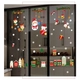 Combo 9 Tấm Decal Tĩnh Điện 2 Mặt Trang Trí Dây Treo Ông Già Noel Và Thành Phố Sắc Màu