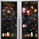 Combo 9 Tấm Decal Tĩnh Điện 2 Mặt Trang Trí Dây Treo Ông Già Noel Và Thành Phố Sắc Màu