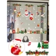 Combo 9 Tấm Decal Tĩnh Điện 2 Mặt Trang Trí Dây Treo Ông Già Noel Và Thành Phố Sắc Màu