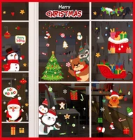 Combo 9 Tấm Decal Tĩnh Điện 2 Mặt Trang Trí Noel Gấu Nâu Và Người Tuyết Vui Đón Giáng Sinh