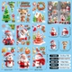Combo 9 Tấm Decal Tĩnh Điện 2 Mặt Trang Trí Ông Già Noel Và Những Người Bạn Vui Vẻ